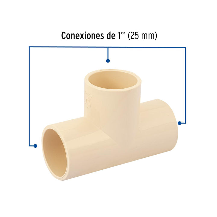 Tee Sencilla De Cpvc 1' Foset - Mundo Tool 