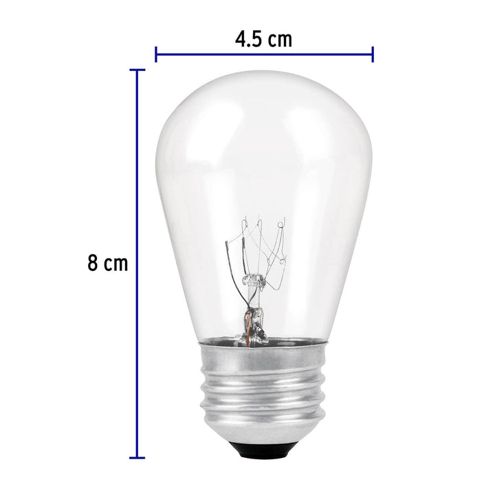 Lámpara incandescente S14 11 W luz cálida, Volteck - Mundo Tool 