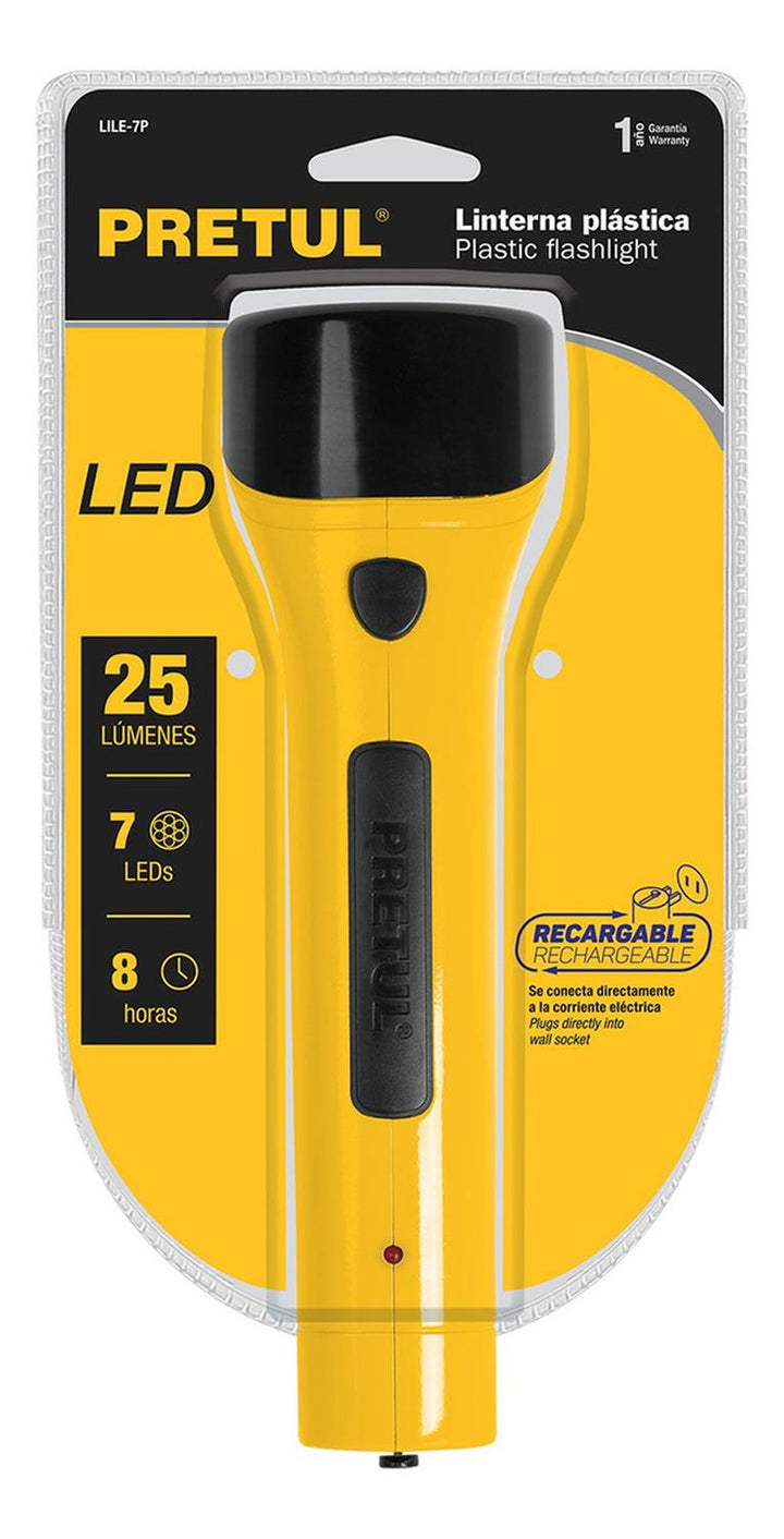 Linterna Recargable De 7 Leds Pretul - Mundo Tool 