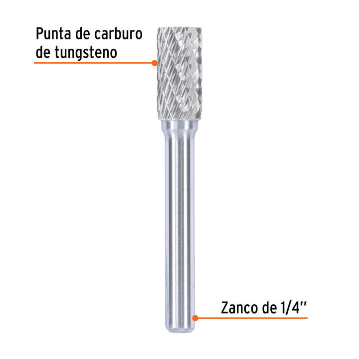 Lima rotativa cilindrica 3/8, SA-3, TRUPER - Mundo Tool 