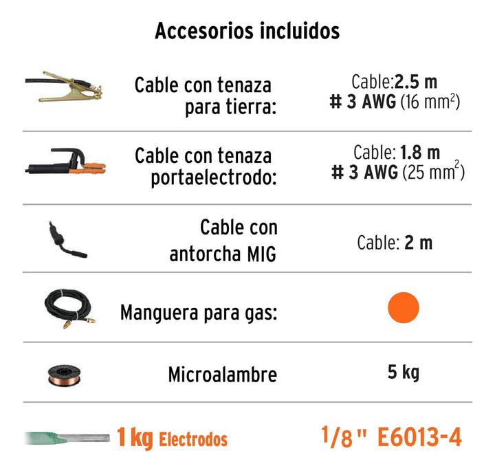 Soldadora Multiproceso De 250 A, Truper - Mundo Tool 