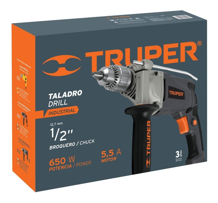 Taladro 1/2" 700 W, industrial, Truper - Mundo Tool 