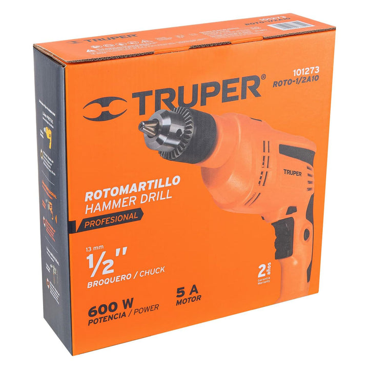 Rotomartillo 1/2" 600 W, profesional, Truper - Mundo Tool 