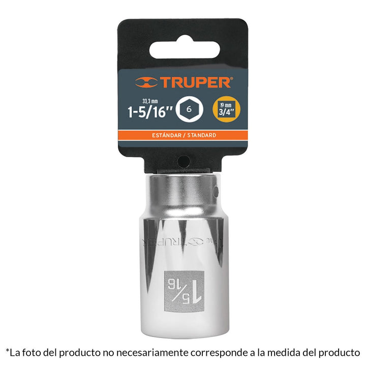 Dado de 1-9/16" largo cuadro 3/4" Truper - Mundo Tool 