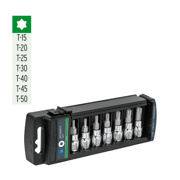 Juego De Dados Punta Torx Cuadro 3/8' 7 Pieza Truper - Mundo Tool 