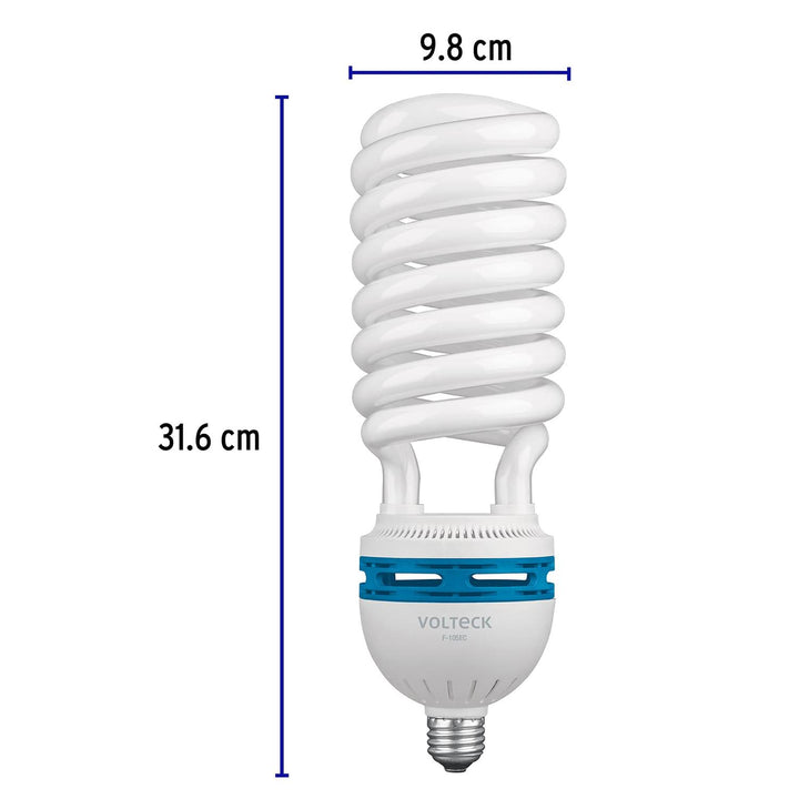 Foco 105 W Espiral Alta Potencia T5 En Caja Volteck - Mundo Tool 