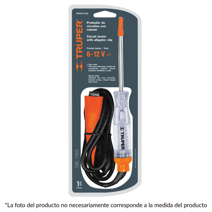 Probador De Corriente 20 Cm Truper - Mundo Tool 