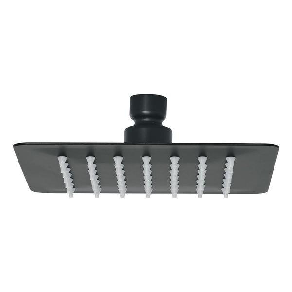 Foset Tubig R-414SM, Regadera cuadrada 6″, acero inoxidable, sin brazo, negro - Mundo Tool 