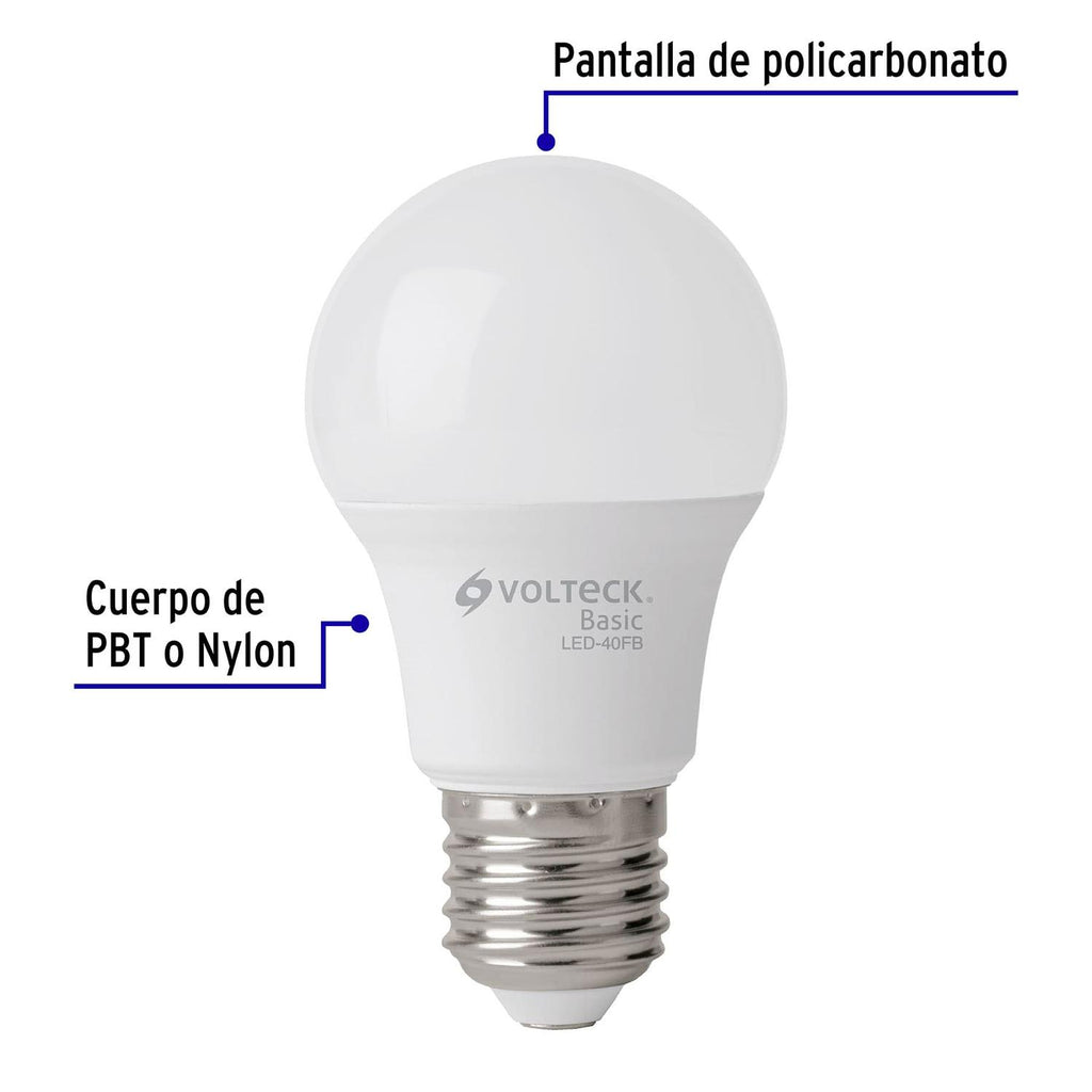 Lámpara de LED tipo bulbo A19 6 W, luz de día, caja, Basic - Mundo Tool 