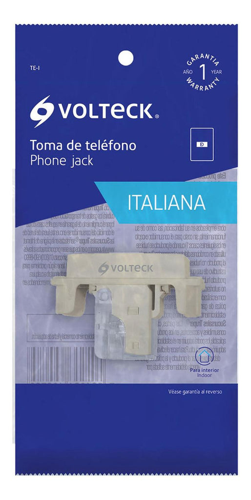 Toma De Teléfono Línea Italiana Marfil Volteck - Mundo Tool 