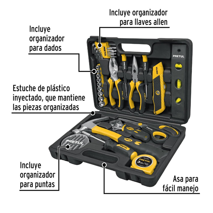 Juego de Herramientas 42 Piezas Comfort Grip Pretul - Mundo Tool 