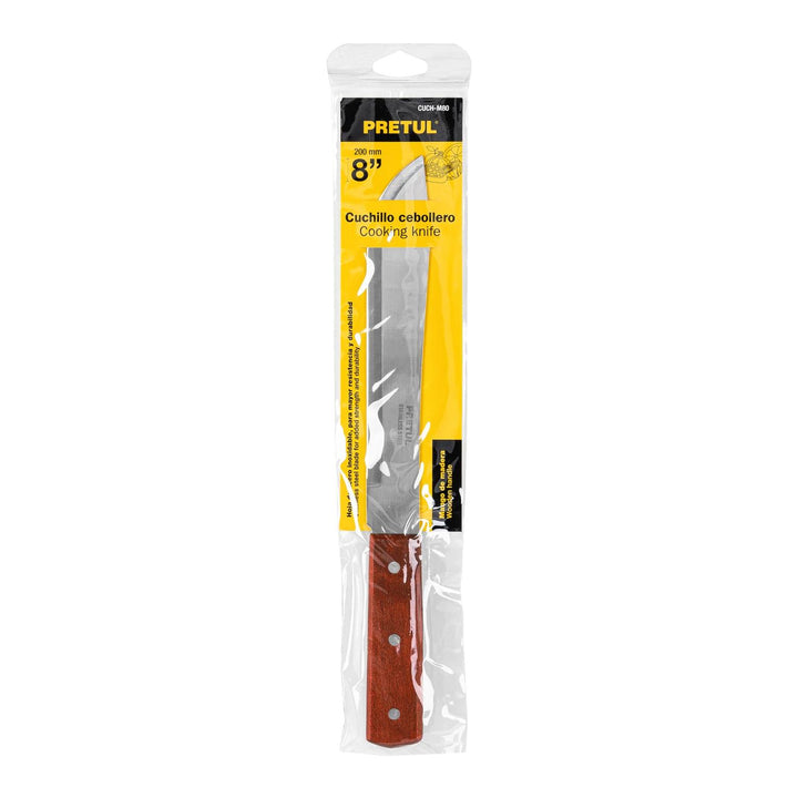 Cuchillo Cebollero Mango Madera 8' Pretul - Mundo Tool 