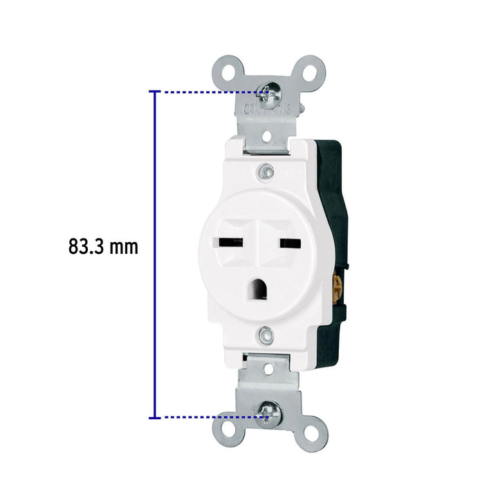 Contacto sencillo, cara de chino, Standard, blanco, Volteck - Mundo Tool 