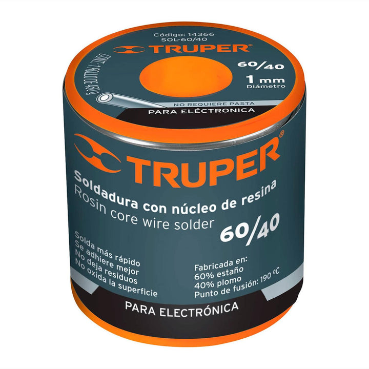 Soldadura Núcleo De Resina 60/40 Para Electró Truper - Mundo Tool 