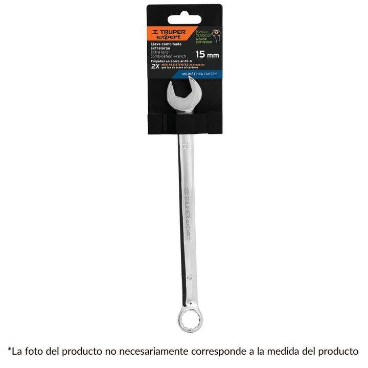 Ll-1216m Llave Combinada Extralarga Milimétrica 16 X 243 Mm - Mundo Tool 