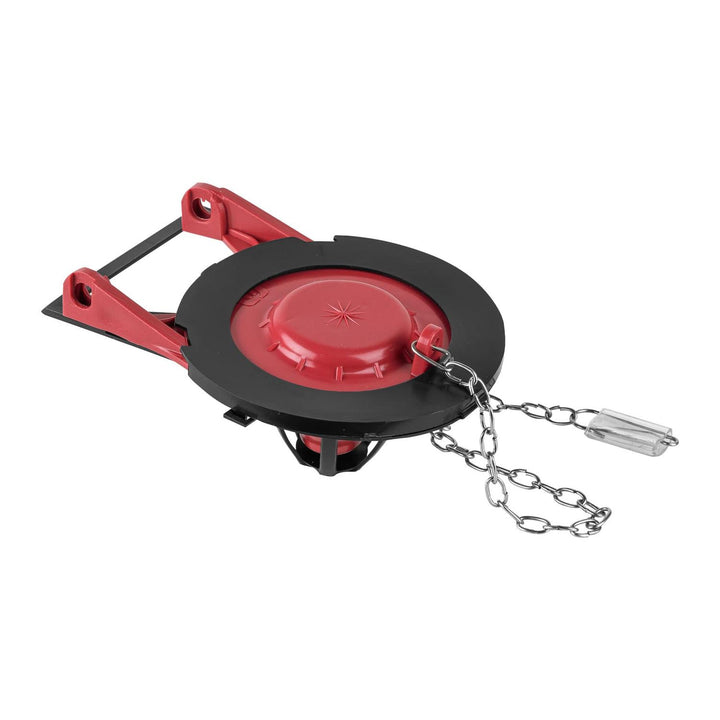 Sapo de 3” de silicona para WC,rojo,c/cadena de acero inox - Mundo Tool 