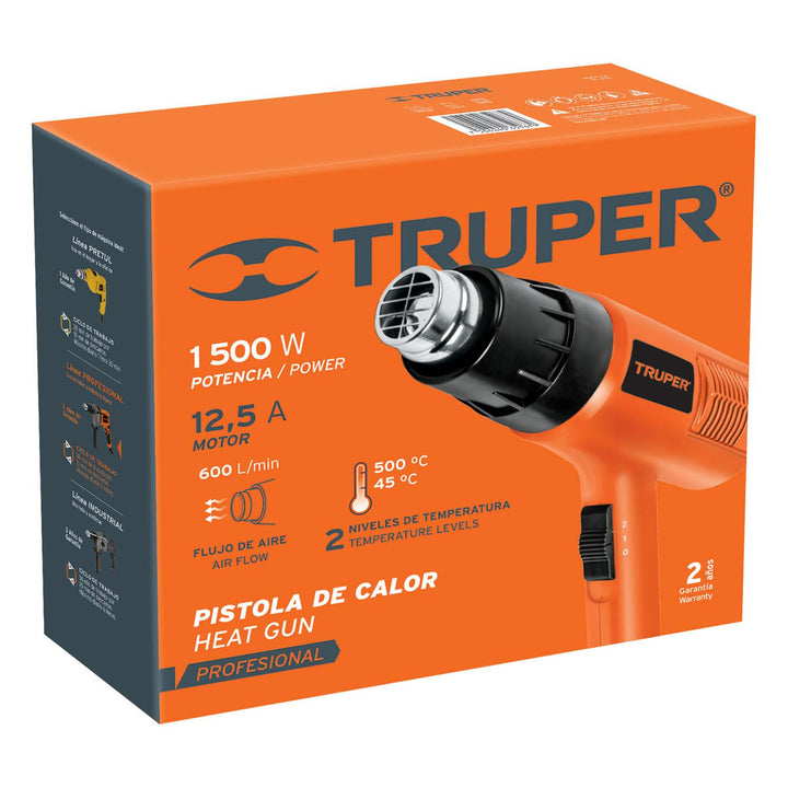 Pistola De Calor Profesional 1500w Truper - Mundo Tool 