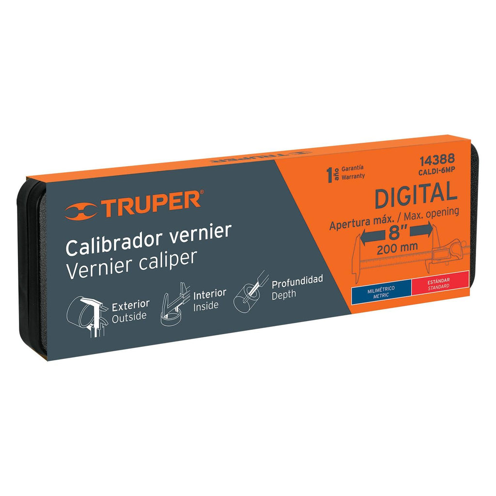 Calibrador Digital De 6' Milimétrico Y Standa Truper - Mundo Tool 