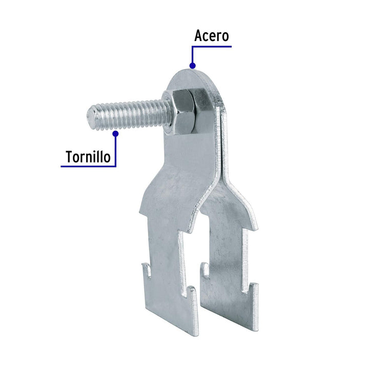 Abrazadera para unicanal 1/2 ", Volteck - Mundo Tool 