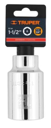 TruperDado de 6 puntas, largo, cuadro 3/4' de 1-1/2' - Mundo Tool 