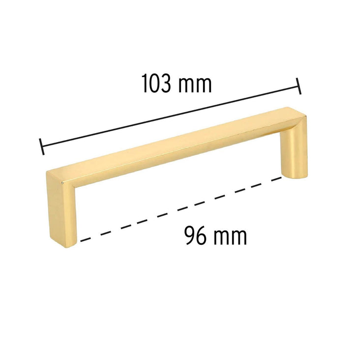 Jaladera Latón Brillante Estilo Andamio 96 Mm Hermex - Mundo Tool 