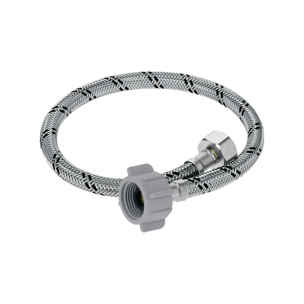 Foset Flexinox FWC-P50X, Manguera para WC acero inoxidable 1/2″ x 7/8″ largo 50 cm plástico/latón - Mundo Tool 