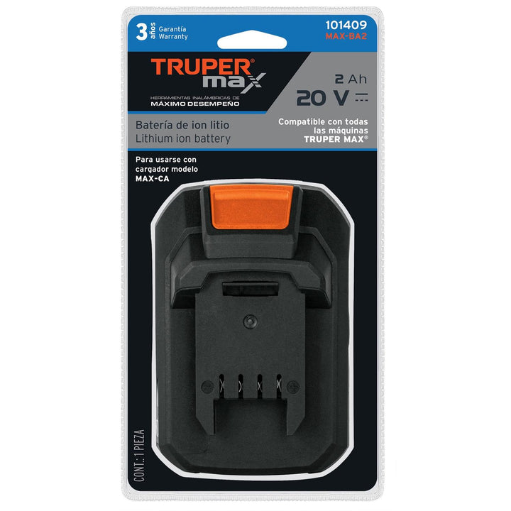 Batería ion litio Truper MAX 20V, 2Ah - Mundo Tool 