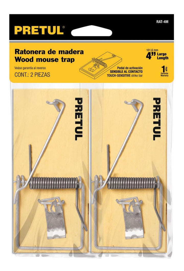 Ratonera 4' Madera Bolsa Con 2 Pzas Pretul - Mundo Tool 