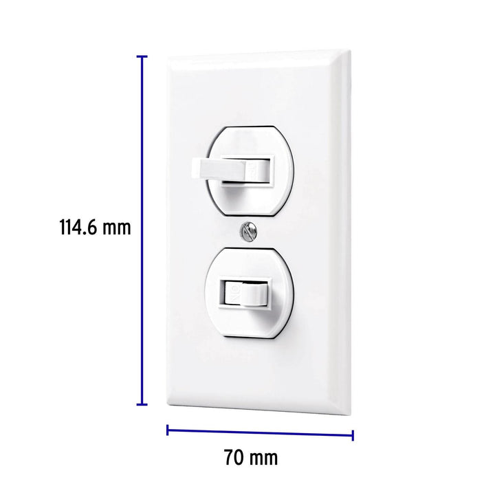 Placa armada 2 interruptores sencillo, línea Standard,marfil - Mundo Tool 