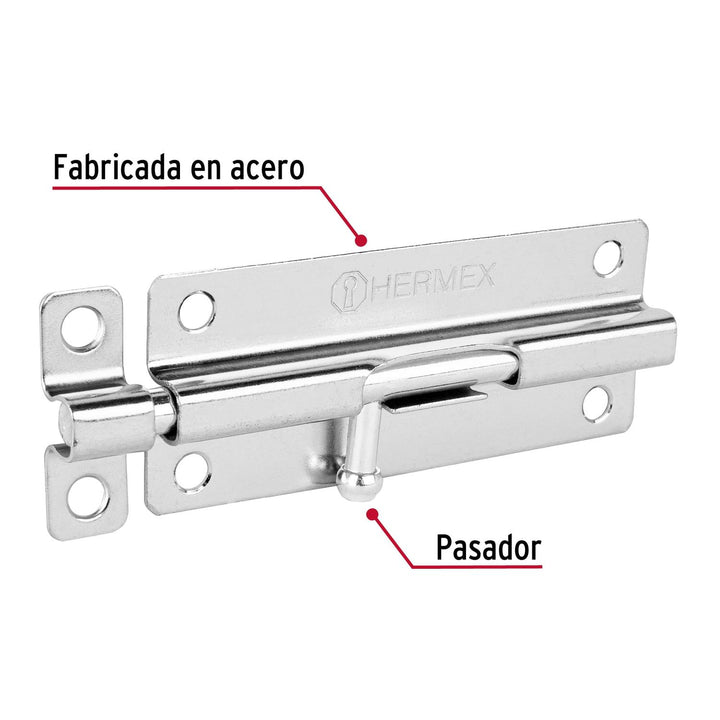 Pasador de barril de acero cromo 5", Hermex - Mundo Tool 