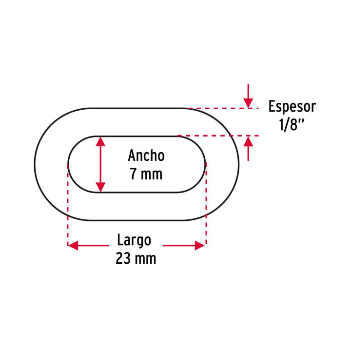 Cadena galvanizada de 1/8" Fiero - Mundo Tool 