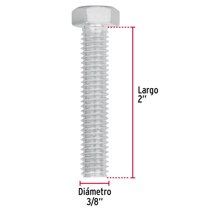 Tornillo Tipo Máquina 3/8x2' 60 Pzas Fiero - Mundo Tool 