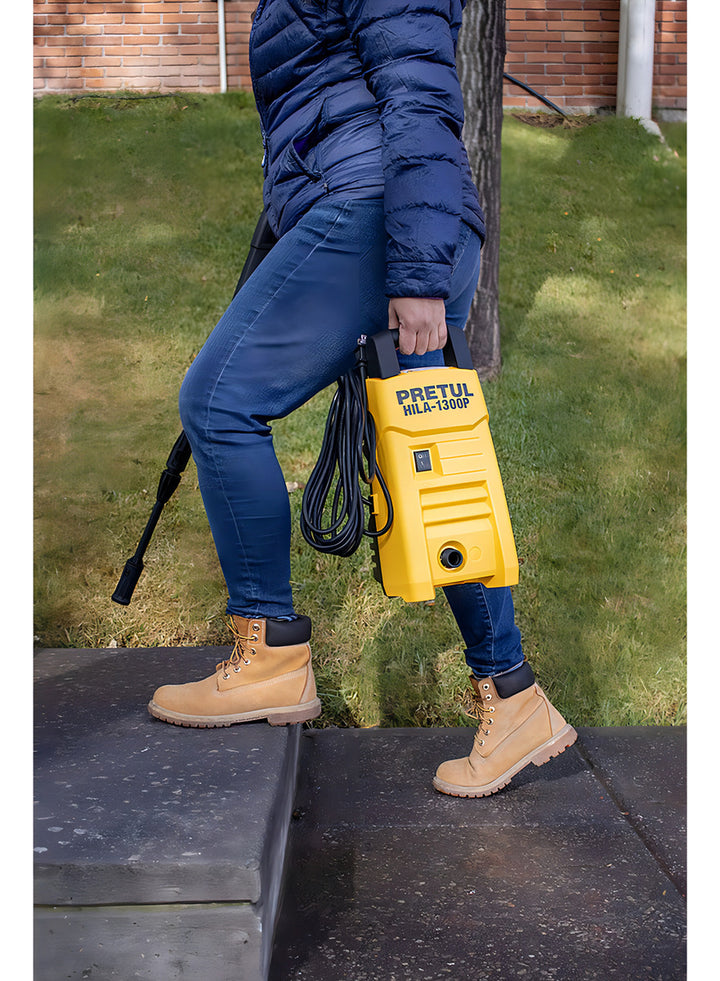 Hidrolavadora Eléctrica Pretul Hila-1300p 26014 Amarilla/negro De 1200w Con 1300psi De Presión Máxima 127v - 60hz - Mundo Tool 
