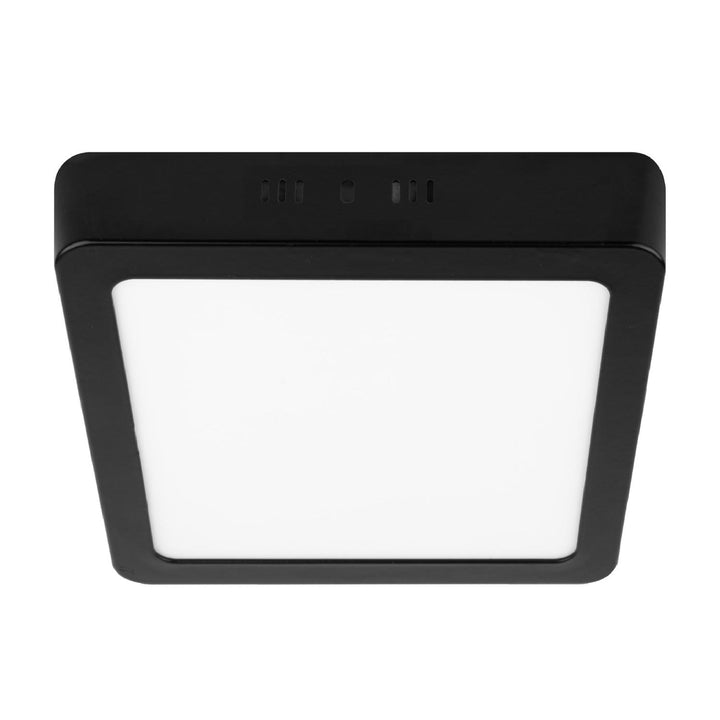 Luminario de LED 12 W cuadrado tipo plafón luz de día, negro - Mundo Tool 