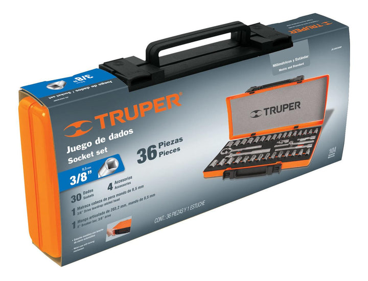 Juego De Autoclé Cuadro 3/8' 36 Piezas Std Y Truper - Mundo Tool 