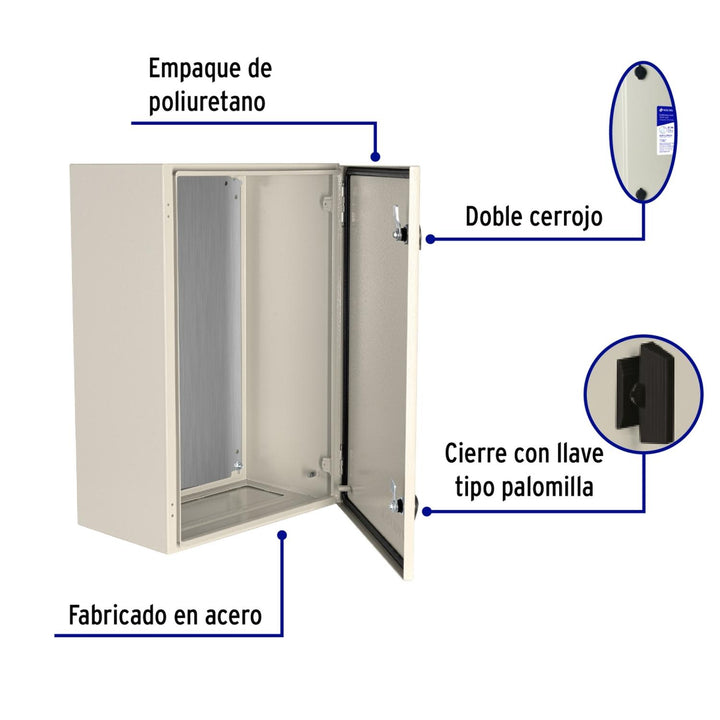 Gabinete metálico, 600 x 400 mm, Volteck - Mundo Tool 