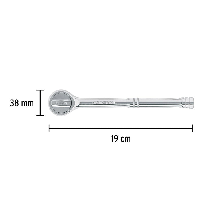 Matraca cuadro 3/8" liberación rápida cabeza redonda, Pretul - Mundo Tool 