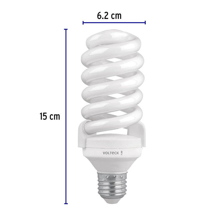 Foco 28w Espiral T4 En Caja 4 Piezas Volteck - Mundo Tool 