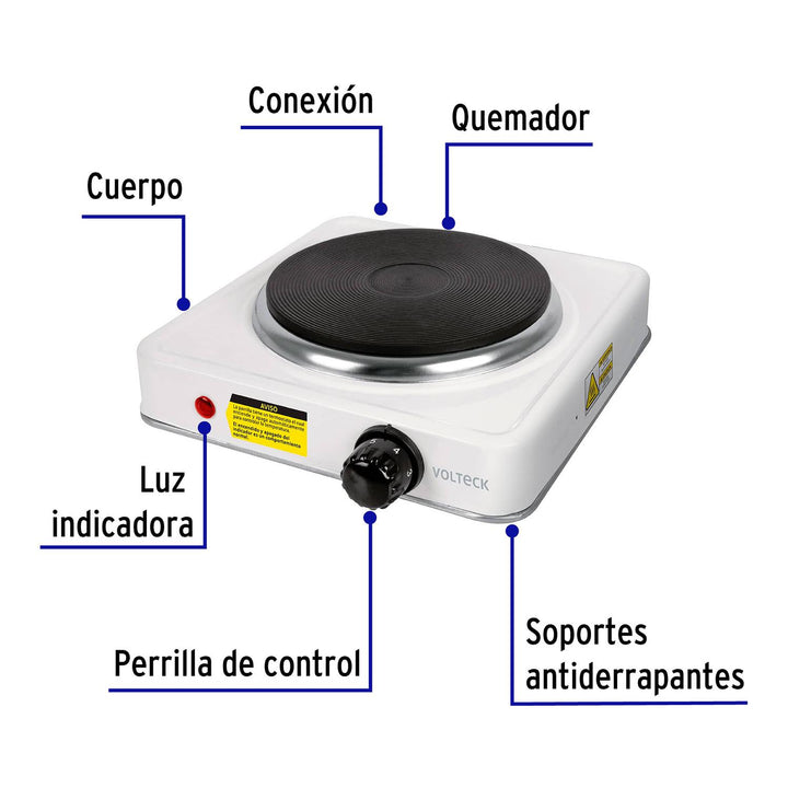 Parrilla Eléctrica De Disco Individual Volteck - Mundo Tool 