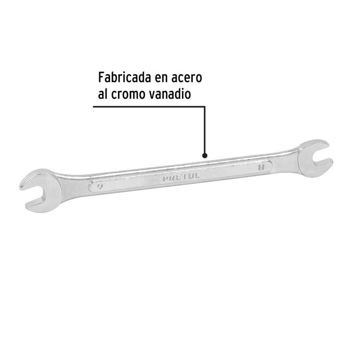 Llave Española Milimétrica 8 X 9 X 120 Mm Pretul - Mundo Tool 