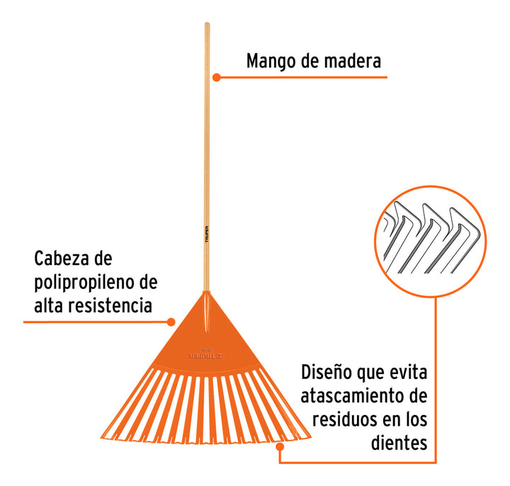 Escoba Para Alto Volumen De Hojas, Truper - Mundo Tool 