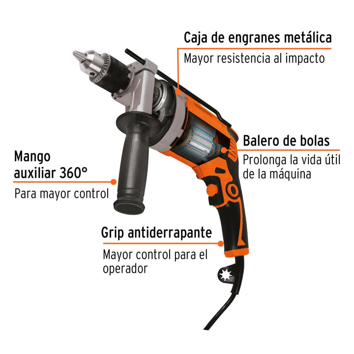 Rotomartillo 1/2" 850 W, profesional, Truper - Mundo Tool 