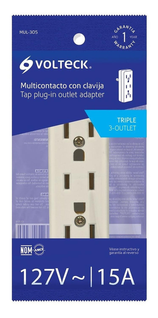 Multicontacto Triple 2 Polos + Tierra Volteck - Mundo Tool 