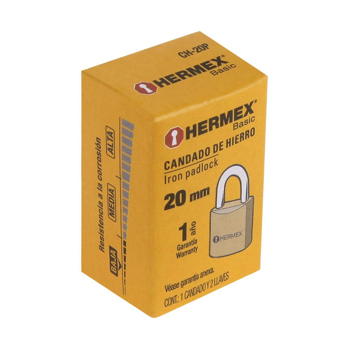 Candado De Hierro 20 Mm Basic Hermex - Mundo Tool 