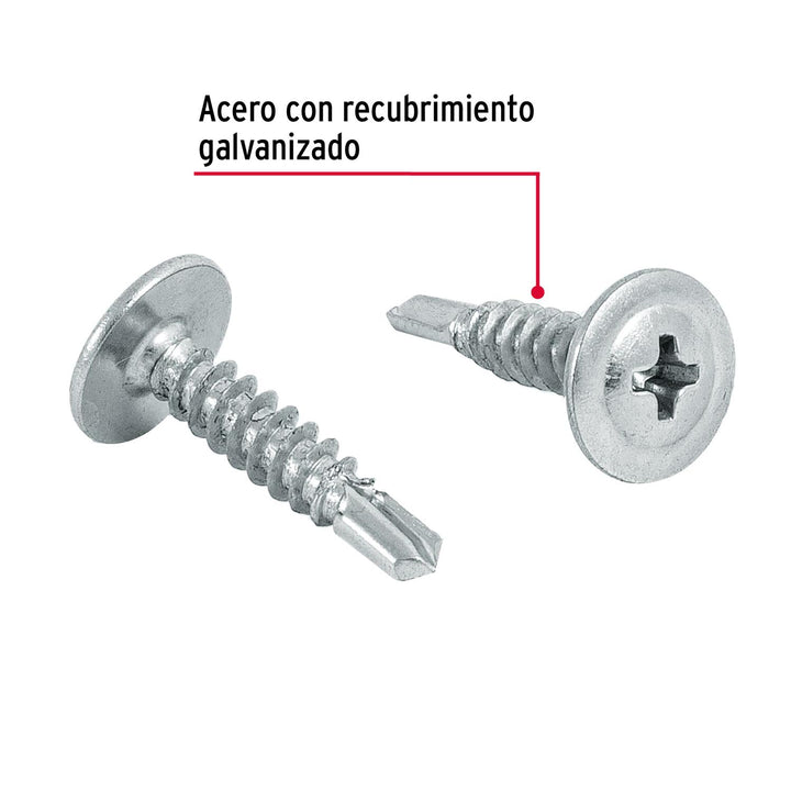 Pija cabeza cruz, punta de broca 3/4", Fiero. Bolsa con 100 pzas. - Mundo Tool 