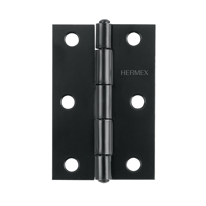 Bisagra rectangular 2-1/2' negra, Hermex. 20 piezas - Mundo Tool 