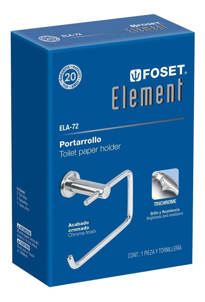 Portarollo Cromado Línea Element Foset - Mundo Tool 