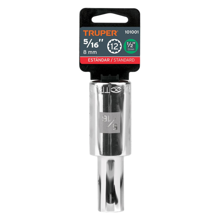 Dado largo de 12 puntas, cuadro 1/2" de 5/16" - Mundo Tool 