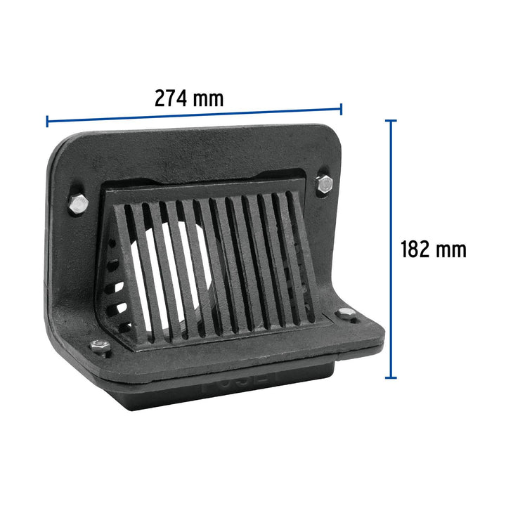 Coladera de hierro pretil para azotea, Foset - Mundo Tool 
