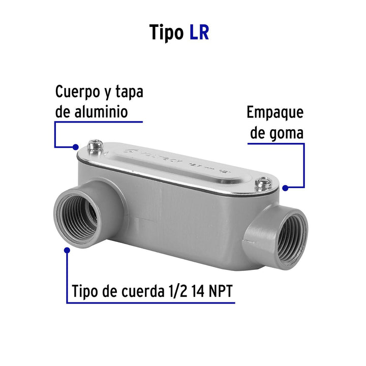 Condulet 1/2' Conexión Tipo Lr Volteck - Mundo Tool 